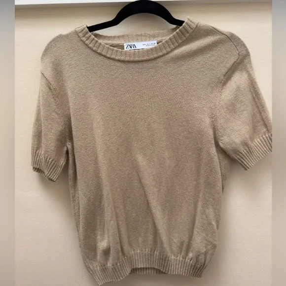 Zara sweater knit short sleeved shirt - Picture 1 of 3